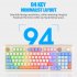 K82 Mechanical Keyboard Wired Compact PC Keyboard With Number Pad 94 Keys Mechanical Gaming Keyboard For Computer Laptop Lake light blue