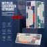 K87 Gaming Keyboard 3 mode Connection Hot Swappable RGB Backlit Keyboard for Laptop PC Orange K87rgb Banana axis