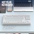 K87 Gaming Keyboard 3 mode Connection Hot Swappable RGB Backlit Keyboard for Laptop PC Orange K87rgb Banana axis