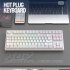K87 Gaming Keyboard 3 mode Connection Hot Swappable RGB Backlit Keyboard for Laptop PC Orange K87rgb Banana axis