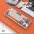 K87 Gaming Keyboard 3 mode Connection Hot Swappable RGB Backlit Keyboard for Laptop PC Orange K87rgb Banana axis