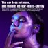 K89 Bluetooth compatible 5 0 Headset Stereo Bone Conduction Hanging Ear Type Colorful Lights Business Sports Earphone black