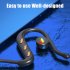 K89 Bluetooth compatible 5 0 Headset Stereo Bone Conduction Hanging Ear Type Colorful Lights Business Sports Earphone black