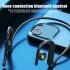 K89 Bluetooth compatible 5 0 Headset Stereo Bone Conduction Hanging Ear Type Colorful Lights Business Sports Earphone Pink