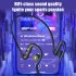 K89 Bluetooth compatible 5 0 Headset Stereo Bone Conduction Hanging Ear Type Colorful Lights Business Sports Earphone peacock blue