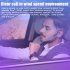 K89 Bluetooth compatible 5 0 Headset Stereo Bone Conduction Hanging Ear Type Colorful Lights Business Sports Earphone peacock blue