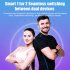 K89 Bluetooth compatible 5 0 Headset Stereo Bone Conduction Hanging Ear Type Colorful Lights Business Sports Earphone peacock blue