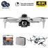 K9 RC Drone With 4K Dual Camera Folding RC Quadcopter With Headless Mode 4 way Obstacle Avoidance Flying Toys For Boys Girls black 2 batteries