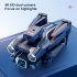 K9 RC Drone With 4K Dual Camera Folding RC Quadcopter With Headless Mode 4 way Obstacle Avoidance Flying Toys For Boys Girls gray 3 batteries