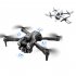 K9 RC Drone With 4K Dual Camera Folding RC Quadcopter With Headless Mode 4 way Obstacle Avoidance Flying Toys For Boys Girls gray 3 batteries