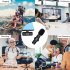 K9 Wireless Lavalier Microphone Automatic Noise Reduction Type c Interface Audio Video Recording Microphone black 1 to 2