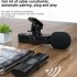 K9 Wireless Lavalier Microphone Automatic Noise Reduction Type c Interface Audio Video Recording Microphone black 1 to 2