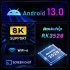K98 Plus Home Smart Media Player Ultra HD Dual Wifi 8k Smart Tv Box for Android 13 0 Top Box US Plug 4 32gb
