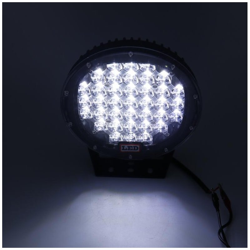 9inch 185w  LED  Driving  Light  Round  Spotlight  Bar  Offroad  4WD  Auto  Lamp Red cover/white light