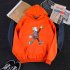KAWS Men Women Cartoon Hoodie Sweatshirt Walking Doll Thicken Autumn Winter Loose Pullover Orange S