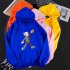 KAWS Men Women Cartoon Hoodie Sweatshirt Walking Doll Thicken Autumn Winter Loose Pullover Yellow L