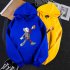 KAWS Men Women Cartoon Hoodie Sweatshirt Walking Doll Thicken Autumn Winter Loose Pullover Yellow L