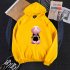 KAWS Men Women Hoodie Sweatshirt Cartoon Love Bear Thicken Autumn Winter Loose Pullover Orange S