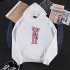 KAWS Men Women Hoodie Sweatshirt Cartoon Holding Doll Thicken Autumn Winter Loose Pullover White S