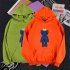 KAWS Men Women Hoodie Sweatshirt Cartoon Standing Doll Thicken Autumn Winter Loose Pullover Orange S