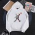 KAWS Men Women Hoodie Sweatshirt Walking Doll Cartoon Thicken Autumn Winter Loose Pullover White L