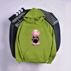 KAWS Men Women Hoodie Sweatshirt Love Bear Cartoon Thicken Autumn Winter Loose Pullover Green XXL