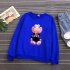 KAWS Men Women Hoodie Sweatshirt Cartoon Love Doll Thicken Autumn Winter Loose Pullover Blue XXXL