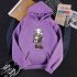 KAWS Men Women Hoodie Sweatshirt Climbing Doll Cartoon Thicken Autumn Winter Loose Pullover Purple XL