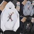 KAWS Men Women Hoodie Sweatshirt Walking Doll Cartoon Thicken Autumn Winter Loose Pullover Gray S