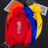 KAWS Men Women Hoodie Sweatshirt Holding Doll Cartoon Thicken Autumn Winter Loose Pullover Red XXXL