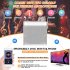KD203 Karaoke Machine with 2 Wireless Microphones Portable Boombox Aux Tf Card U Disk Player Voice Changer Pink