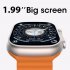 KD99 Ultra Smart Watch Answer Calls 1 99inch Full Screen Fitness Tracker Smartwatch Waterproof Heart Rate Monitor Orange