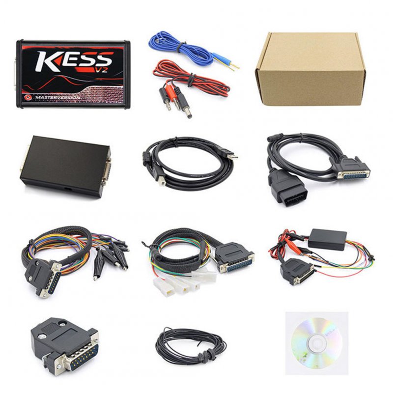 KESS V2 V2.47 V5.017 ECU Power Upgrade Diagnostic Instrument Car Engine Tester black_24*22*8