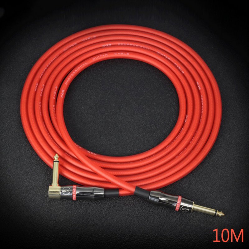 KGR 19AWG Guitar Line Guitar Cable Guitar Connection Audio Line Noise Reduction Straight elbow_10 meters