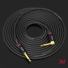 KGRB Electric Guitar Cable Connecting Line Instrument Bass Keyboard Drum Pure Copper Noise Reduction Shield black 3 meters Straight elbow head 
