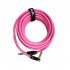 KGRB Electric Guitar Cable Connecting Line Instrument Bass Keyboard Drum Pure Copper Noise Reduction Shield Pink 3 meters Straight elbow head 