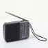 KK 218 AM FM Radio Telescopic Antenna Radio Receiver Battery Operated Portable Radio Best Reception For Elder Home black