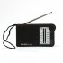 KK18 AM FM Radio Portable Radio Battery Operated Excellent Reception Multi function Retro Speaker Easy Adjustment Radio For Senior Running Walking Home black