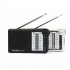 KK18 AM FM Radio Portable Radio Battery Operated Excellent Reception Multi function Retro Speaker Easy Adjustment Radio For Senior Running Walking Home black