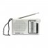 KK18 AM FM Radio Portable Radio Battery Operated Excellent Reception Multi function Retro Speaker Easy Adjustment Radio For Senior Running Walking Home White