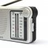 KK18 AM FM Radio Portable Radio Battery Operated Excellent Reception Multi function Retro Speaker Easy Adjustment Radio For Senior Running Walking Home White