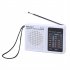 KK228 Portable AM FM 2 Band Radio Battery Operated Radios Easy Adjustment Compact Radios Player For Senior Home Walking White
