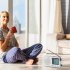 KK9 Weather Radio SW AM FM Portable Radio Battery Operated Longest Lasting Radio For Emergency Hurricane Running Walking Home silver