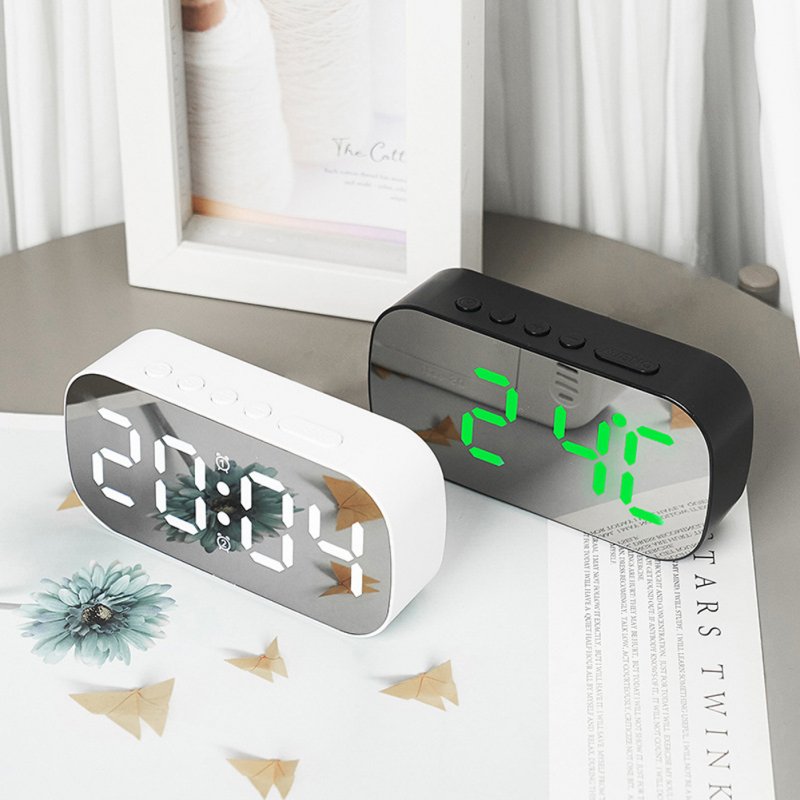 Led Digital Alarm Clock 5 Levels Adjustable Brightness Mirror Table Clock Home Decor Gifts For Students Children 