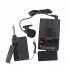 KM 208 Wireless FM Transmitter Receiver Lavalier Lapel Clip Microphone Mic System 20M Receive Range black