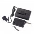 KM 208 Wireless FM Transmitter Receiver Lavalier Lapel Clip Microphone Mic System 20M Receive Range black