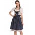 KOJOOIN Women s 3 Piece Vintage Stand Collar Floral German Oktoberfest Dirndl Dress