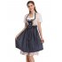 KOJOOIN Women s 3 Piece Vintage Stand Collar Floral German Oktoberfest Dirndl Dress