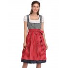 KOJOOIN Women's Vintage Embroidery German Dirndl Dress Costumes for Bavarian Oktoberfest Halloween Carnival