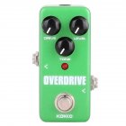 KOKKO FOD3 Mini Overdrive Electric Guitar Effect Pedal Portable True Bypass Aluminium Body Tube Overload Guitar Stompbox FOD-3 green